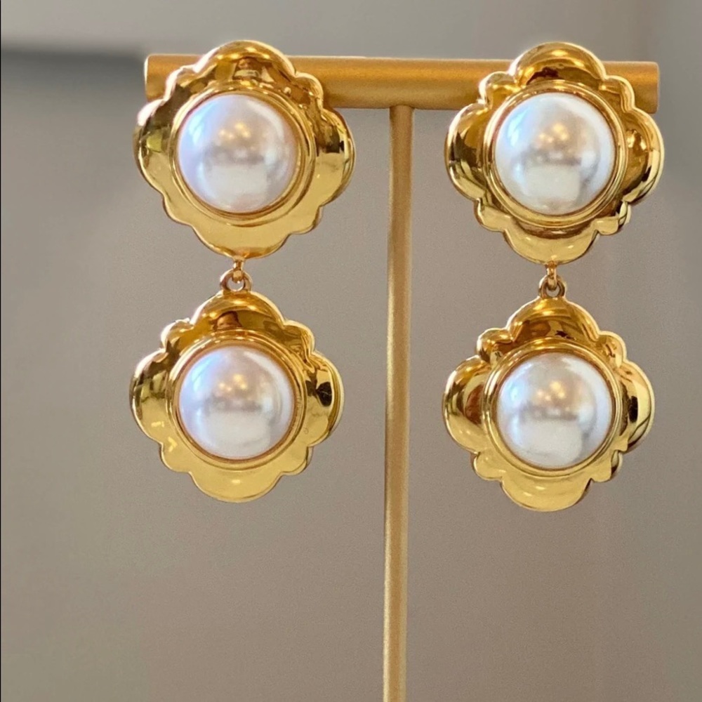 Kimberly Taylor Bette Double Pearl Earrings